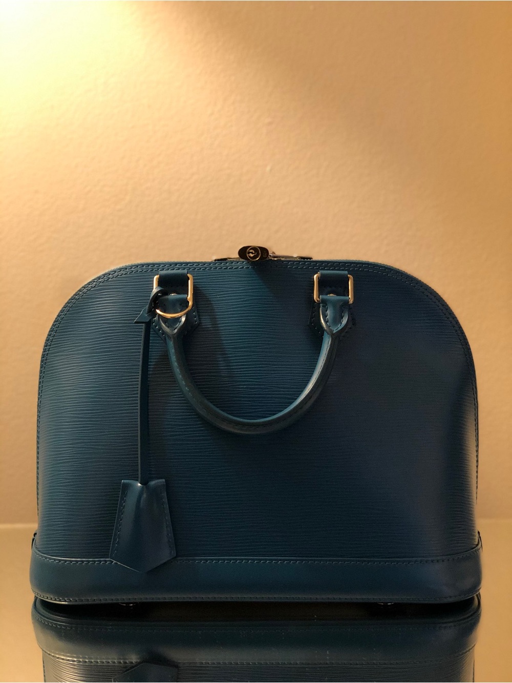 Louis Vuitton Alma PM Epi Leather Cyan